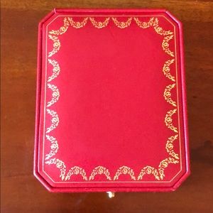 Auth. Cartier red ring box.